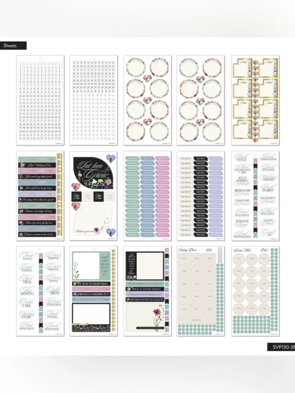 NWT-Happy Planner Blooming Elegance VALUE PACK STICKERS - BIG